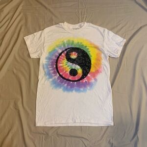 Tie-Dye Yin Yang Graphic T-Shirt